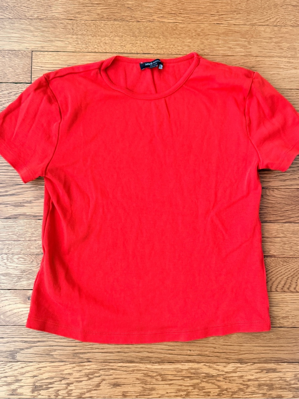 Mango Red Short Sleeve Crewneck Tee